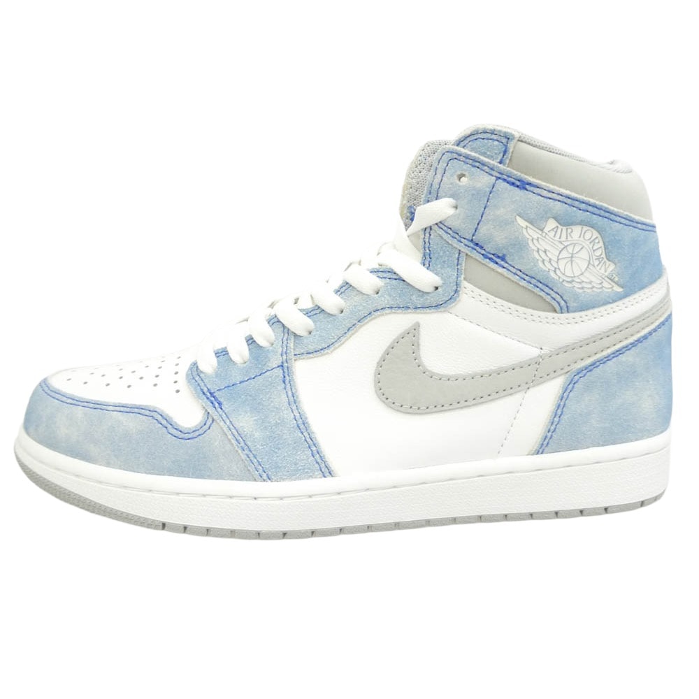 NIKE 21SS 555088-402 Air Jordan 1 High OG Hyper Royal AJ1 【フェイクバスターズ鑑定済】エアジョーダン ハイ OG ハイパーロイヤル スニーカー ホワイト系 ライトブルー系 27cm【極上美品】【中古】