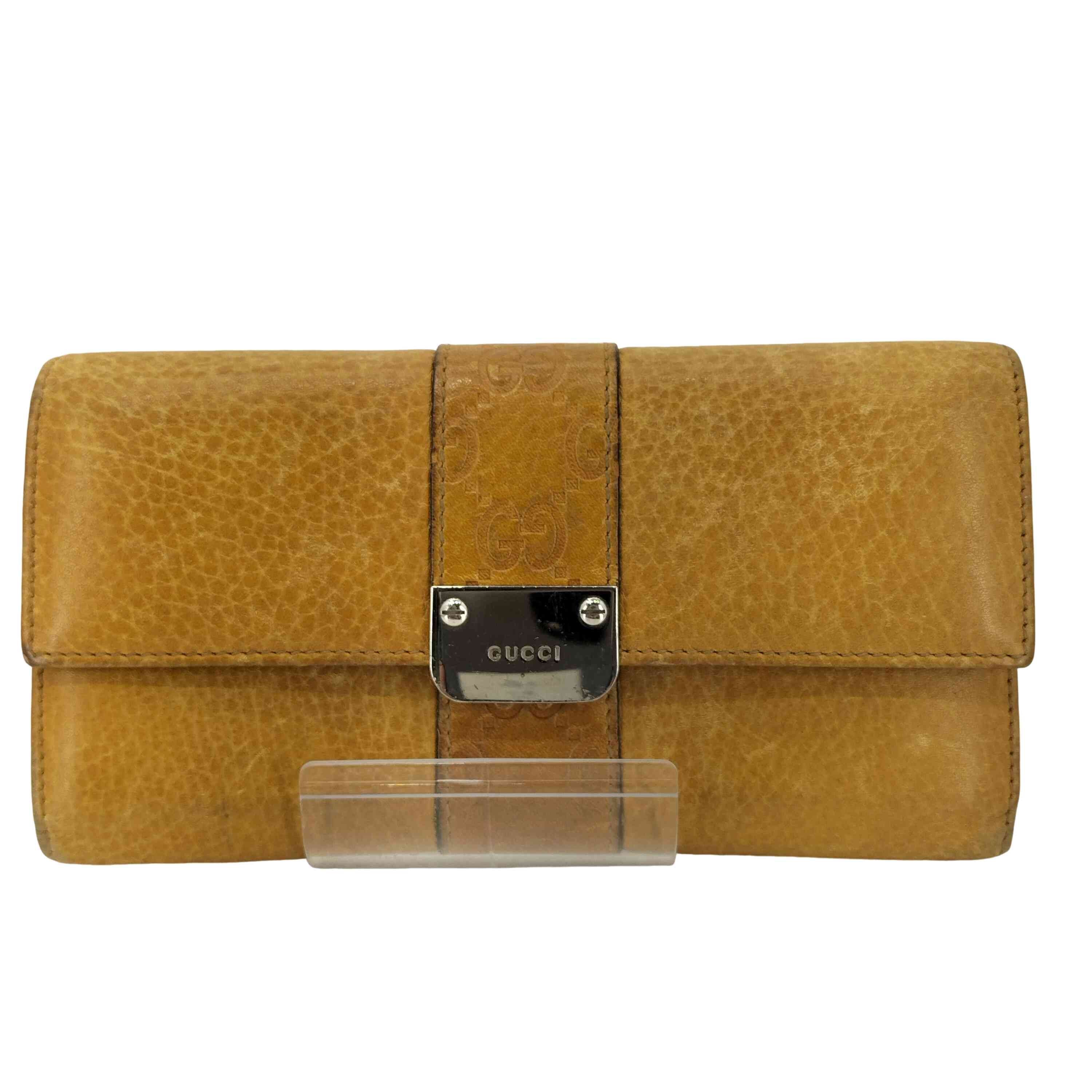 GG柄 シマ レザー 長財布【1141622732159】