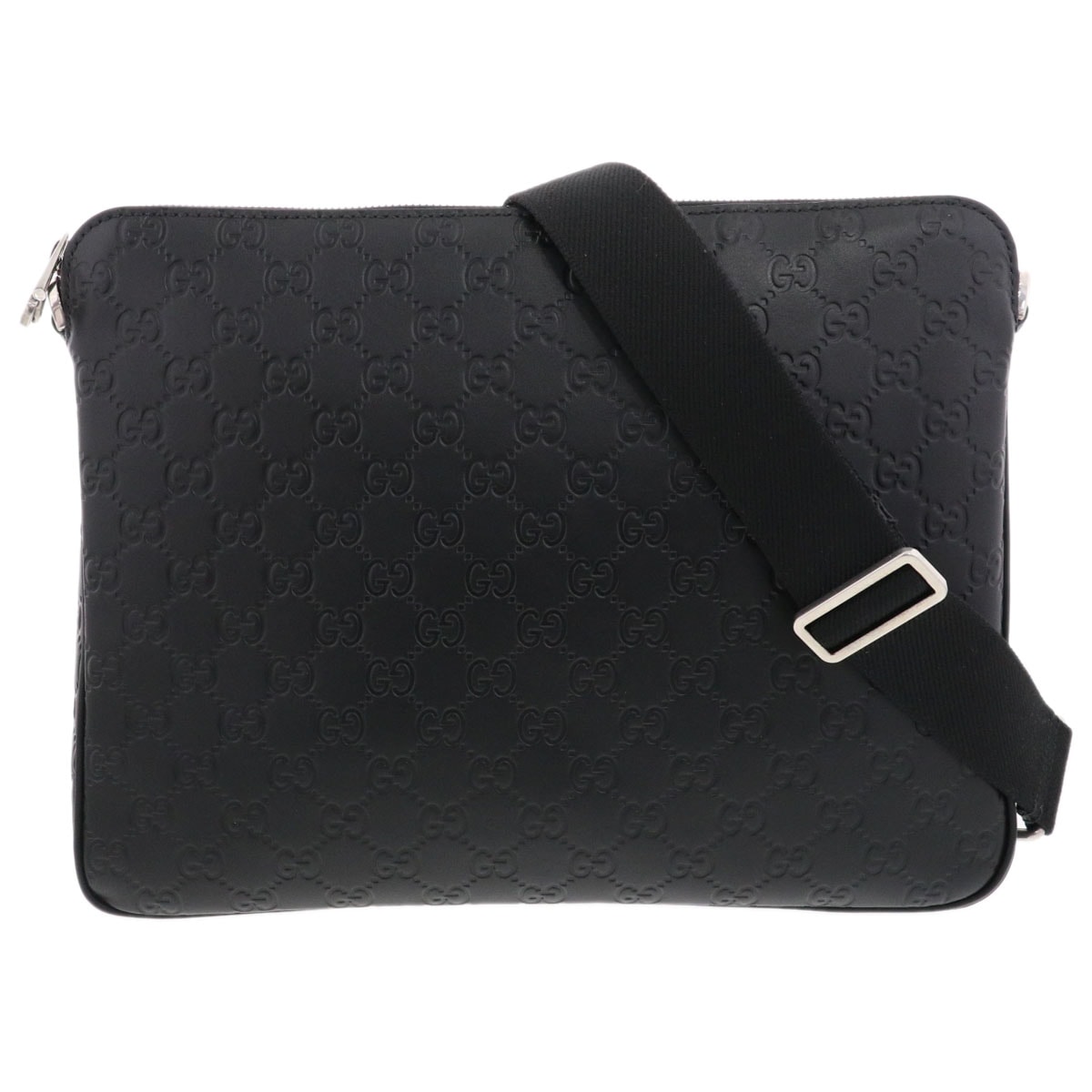 GUCCI グッチ ミディアム クロスボディバッグ ショルダーバッグ 850214 レザー ブラック メンズ【中古】