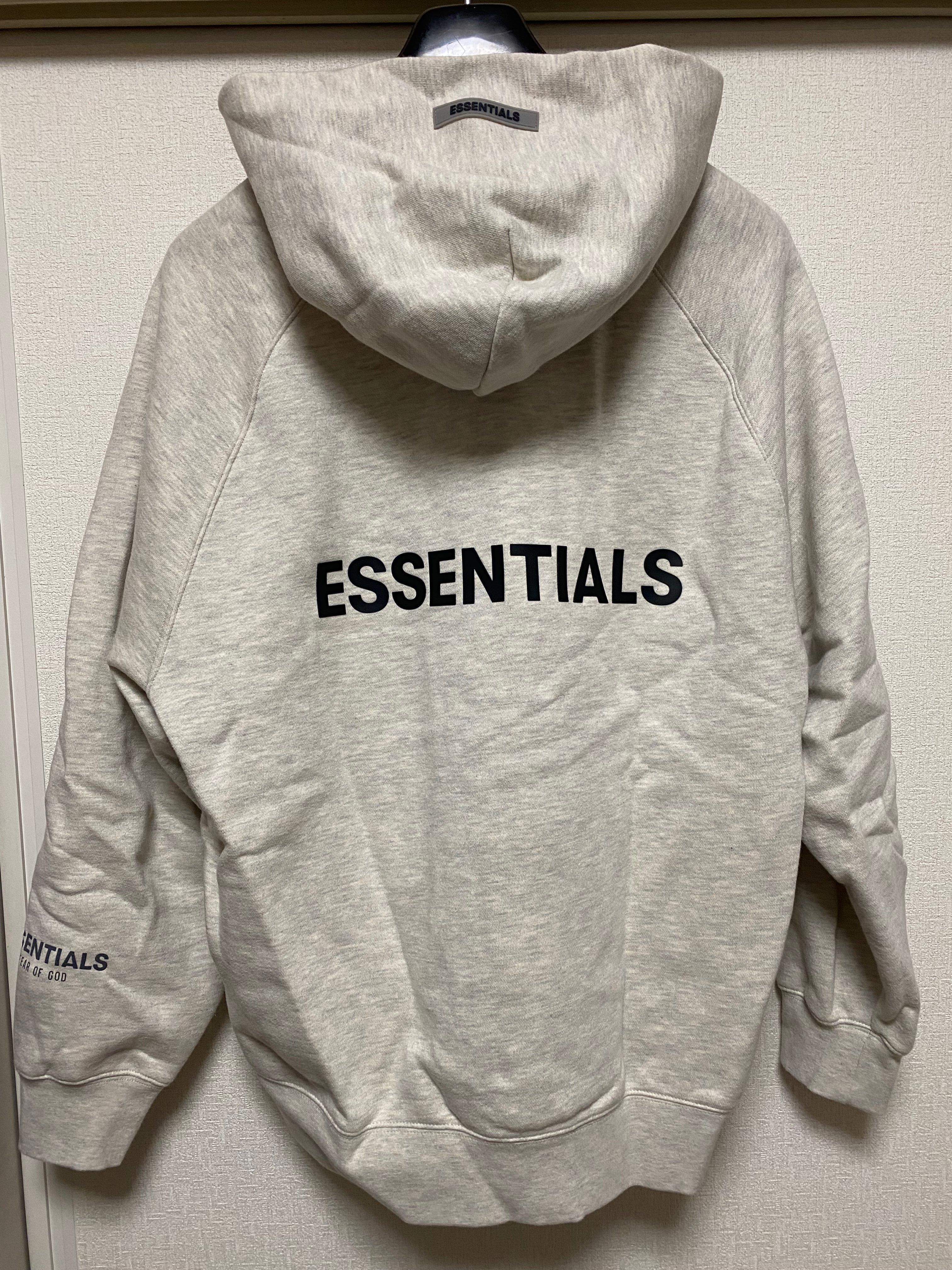 FEAR OF GOD ESSENTIALS 3D Silicon Applique Full Zip Up Hoodie "Buttercream"