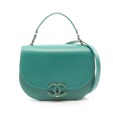 シャネル CHANEL マトラッセ 2WAY ショルダーバッグ バッグ レザー レディース グリーン系 【中古】