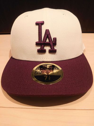 briwn別注 7 1/4 LP 59FIFTY オフホワイト/マルーン