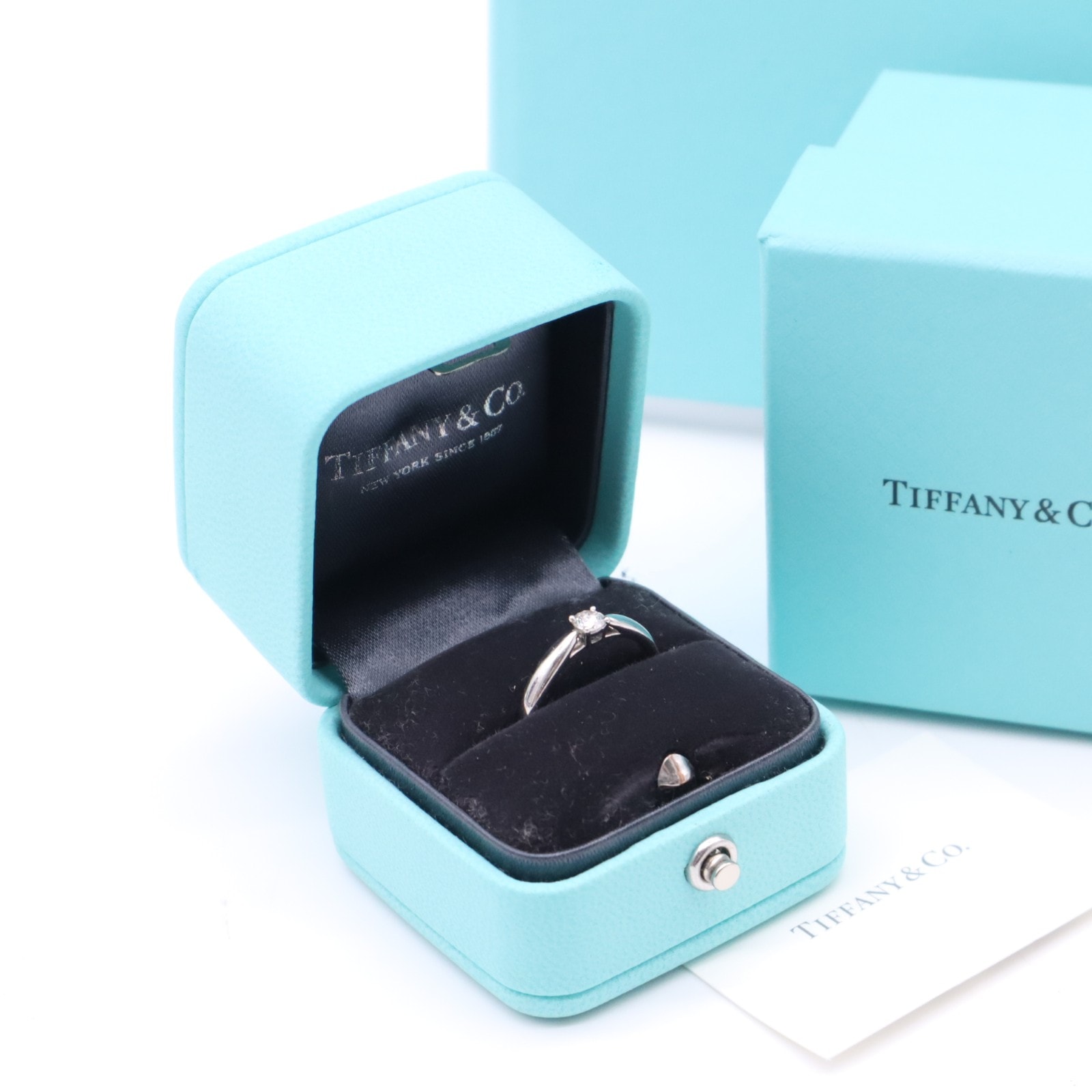 TIFFANY&Co. ティファニー PT950 ハーモニーダイヤリングD0.19ct 3.55g 11号 - リング・指輪 シルバー プラチナ レディース