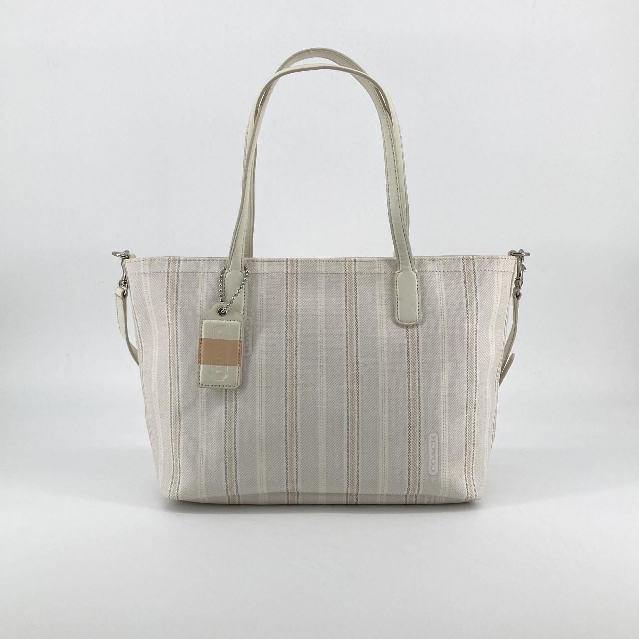 COACH(コーチ) ウィークエンド 2WAY ストライプ 23101 トートバッグ ホワイト