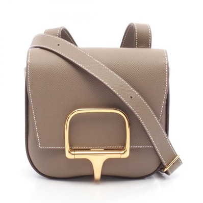 エルメス HERMES デッラ カヴァッレリア ミニ ショルダーバッグ バッグ レザー カーフ(牛革) ヴォーエプソン ヴォーエプソン エトゥープ U刻印(2022年製造) レディース グレー系 082226CC 【中古】