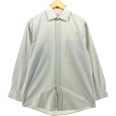 古着 ブルックスブラザーズ Brooks Brothers Est.1818 ワイドカラー 長袖 コットンシャツ メンズL相当/eaa538712
