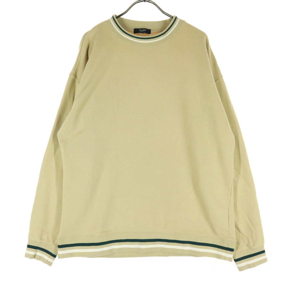 BEAMS HEART ビームスハート コットン 長袖 トレーナー L ベージュ系 スウェット