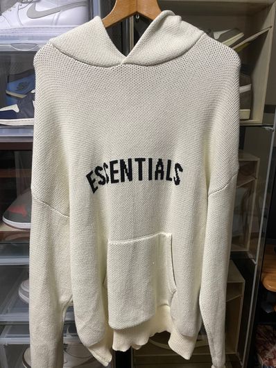 FEAR OF GOD ESSENTIALS Knit Hoodie "Cream"