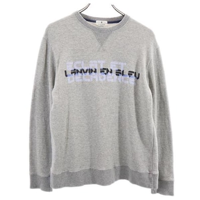 LANVIN en Bleu ランバンオンブルー 日本製 長袖 スウェット トレーナー 48 グレー系