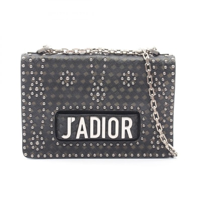 ディオール Dior J'ADIOR 2WAY スタッズ ショルダーバッグ バッグ レザー レディース ブラック系 / カーキ系 【中古】