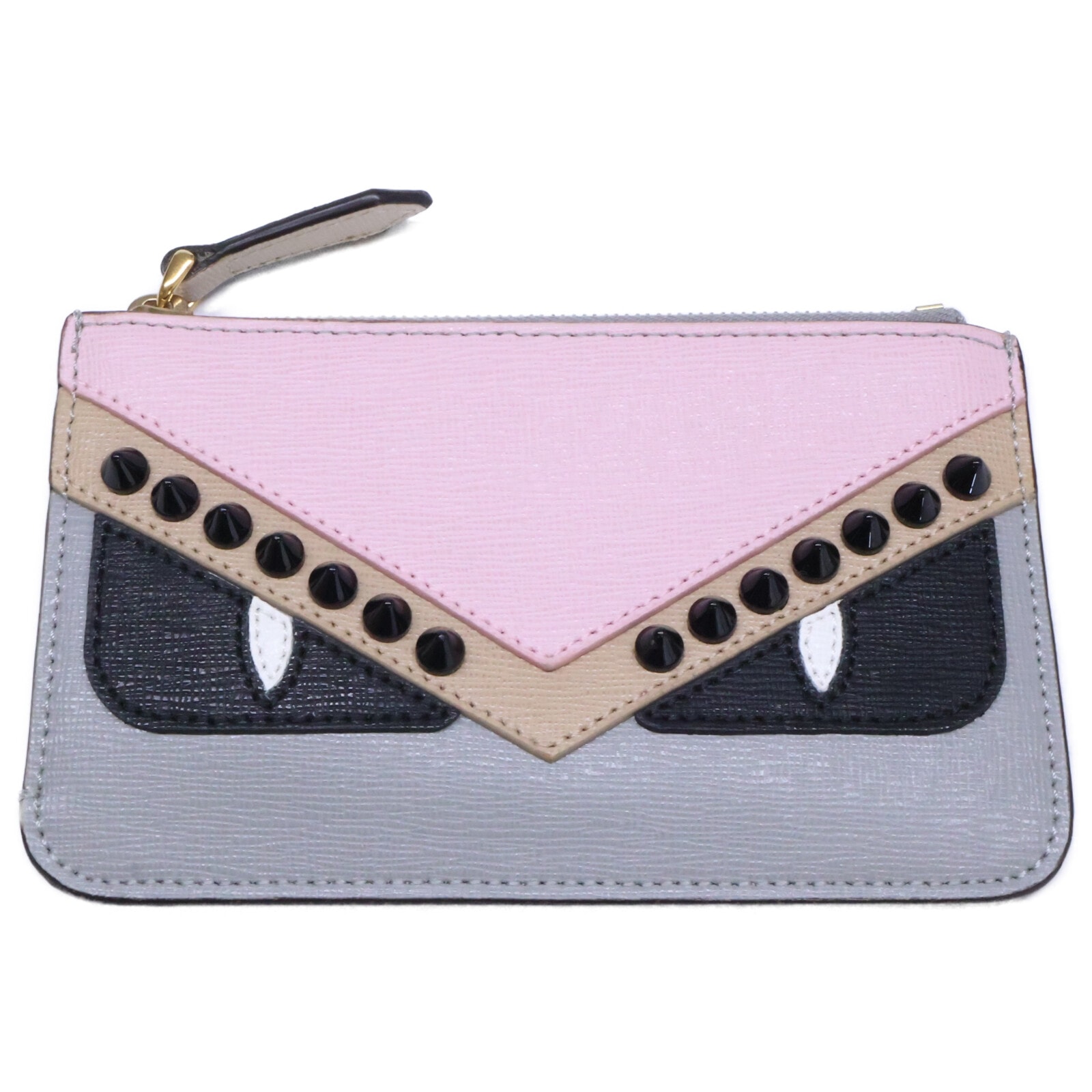 フェンディ 【美品】8AP151 9HF F10Y0 KEY CASE POUCH モンスター バグズアイ