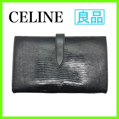 CELINE セリーヌ レディース 長財布 ラージストラップウォレット ブラック