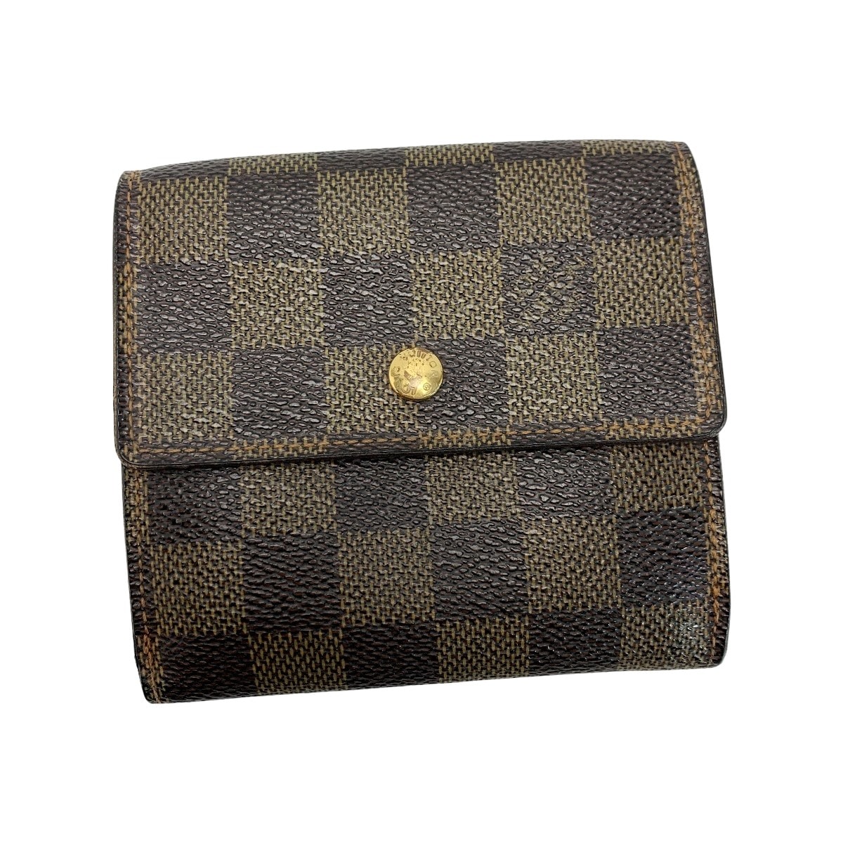☆☆LOUIS VUITTON ルイヴィトン ダミエ ダミエ ポルトフォイユ・エリーズ N61654 ブラウン 2つ折り財布 レザー レディース