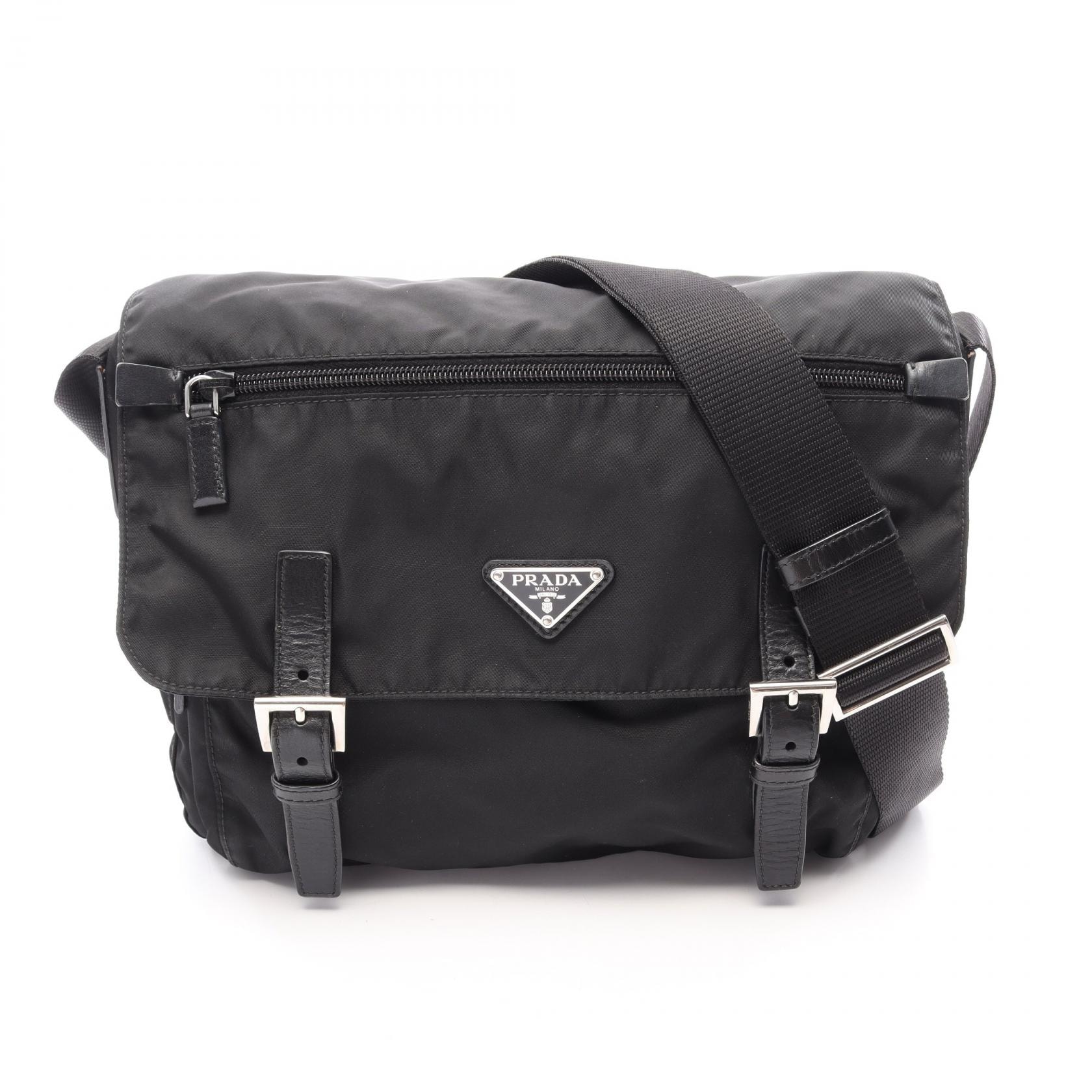 プラダ PRADA VELA ショルダーバッグ バッグ ナイロン レザー レディース ブラック系 BT6671 【中古】