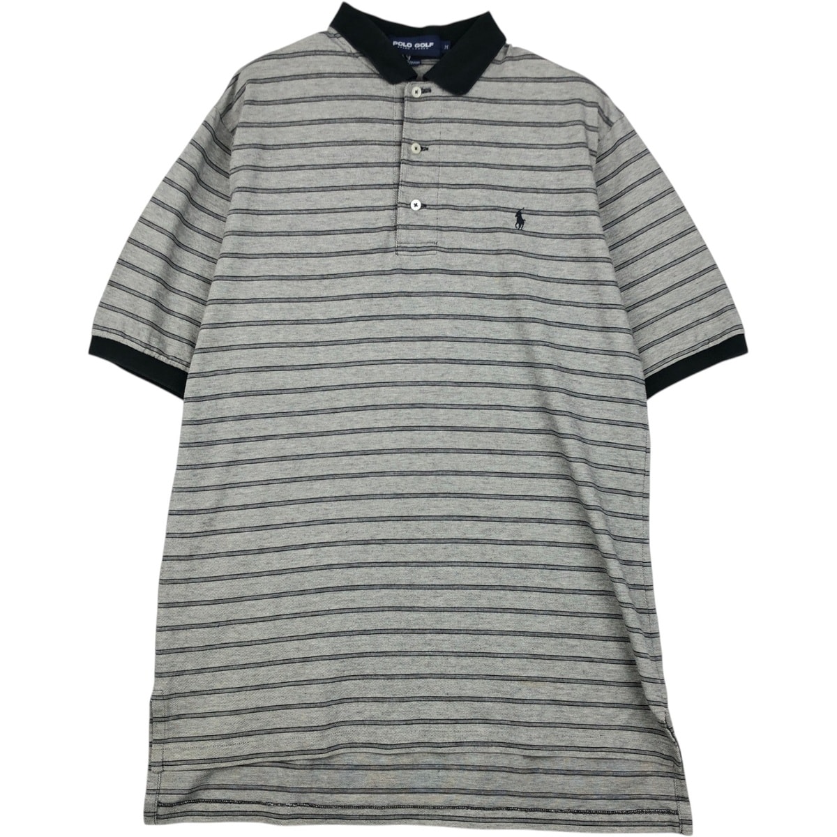 古着 ラルフローレン Ralph Lauren POLO GOLF ポロゴルフ 半袖 ボーダー ポロシャツ メンズM相当/eaa620793