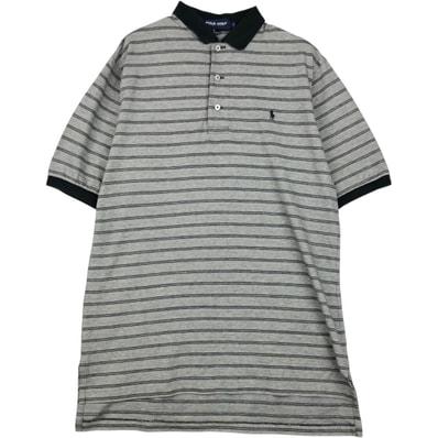 古着 ラルフローレン Ralph Lauren POLO GOLF ポロゴルフ 半袖 ボーダー ポロシャツ メンズM相当/eaa620793