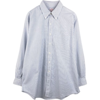 古着 ブルックスブラザーズ Brooks Brothers Est.1818 Makers & Merchants REGULAR FIT 長袖 ボタンダウンストライプシャツ USA製 メンズXL相当/eaa666714