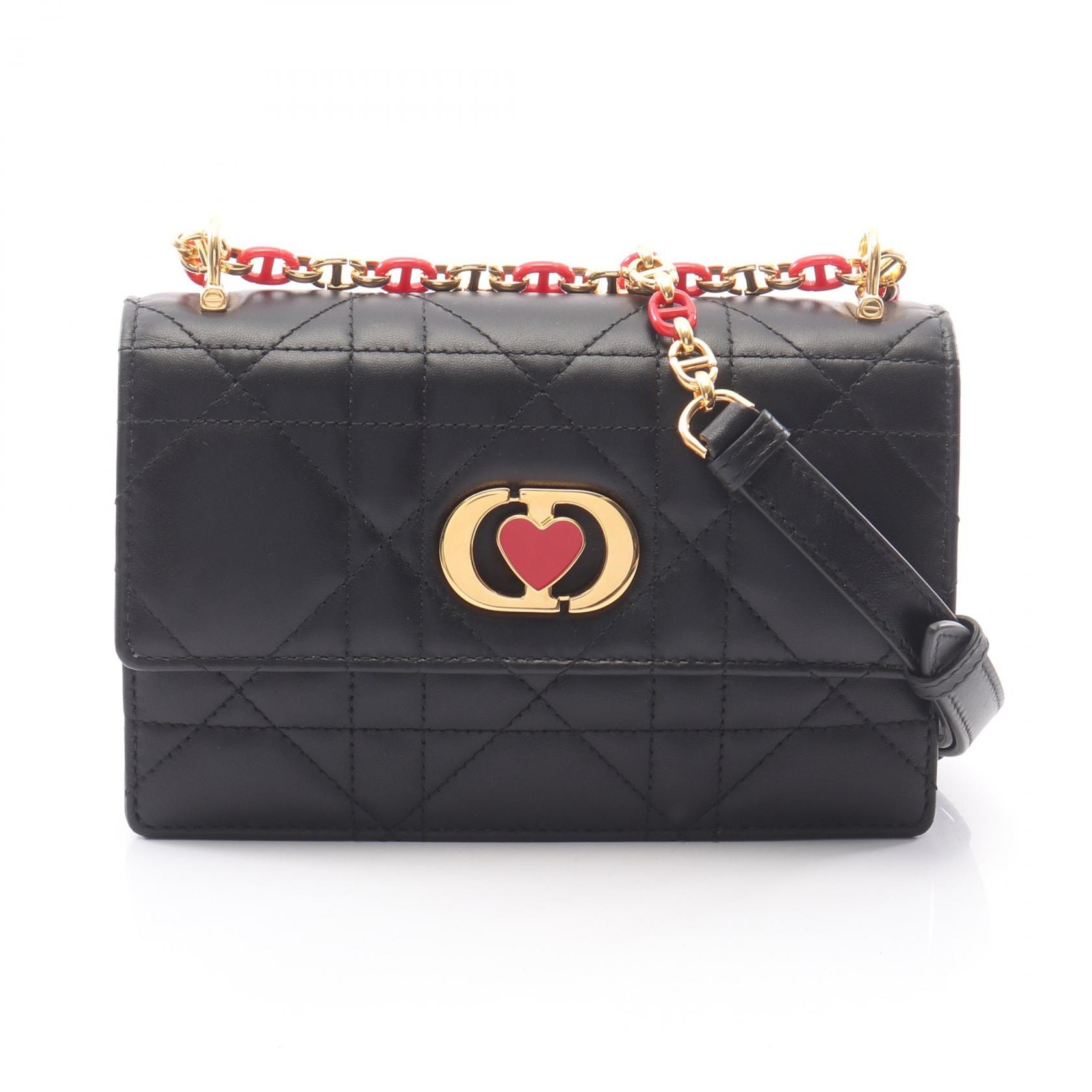 ディオール Dior MISS CARO ショルダーバッグ バッグ レザー レディース ブラック系 S5169UDAX 【中古】