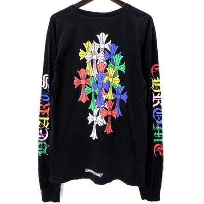 Chrome Hearts Multi Color Cemetery Cross L/S T-Shirt "Black"