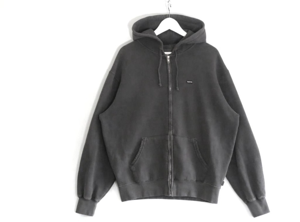 Supreme Overdyed Small Box Zip Up Hooded Sweatshirt "Black"