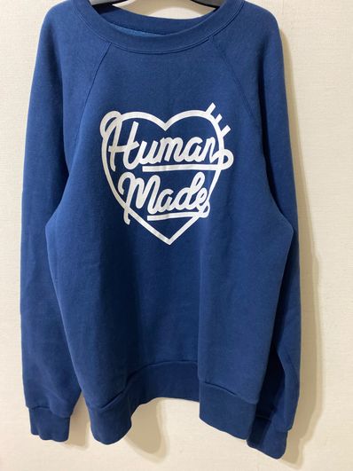 HUMAN MADE RAGLAN CREWNECK SWEATSHIRT "Navy"