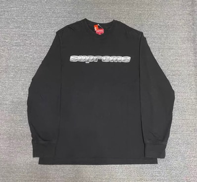SUPREME シュプリームプリントロングスリーブ T‐シャツ 長袖トップス メンズ ロンT