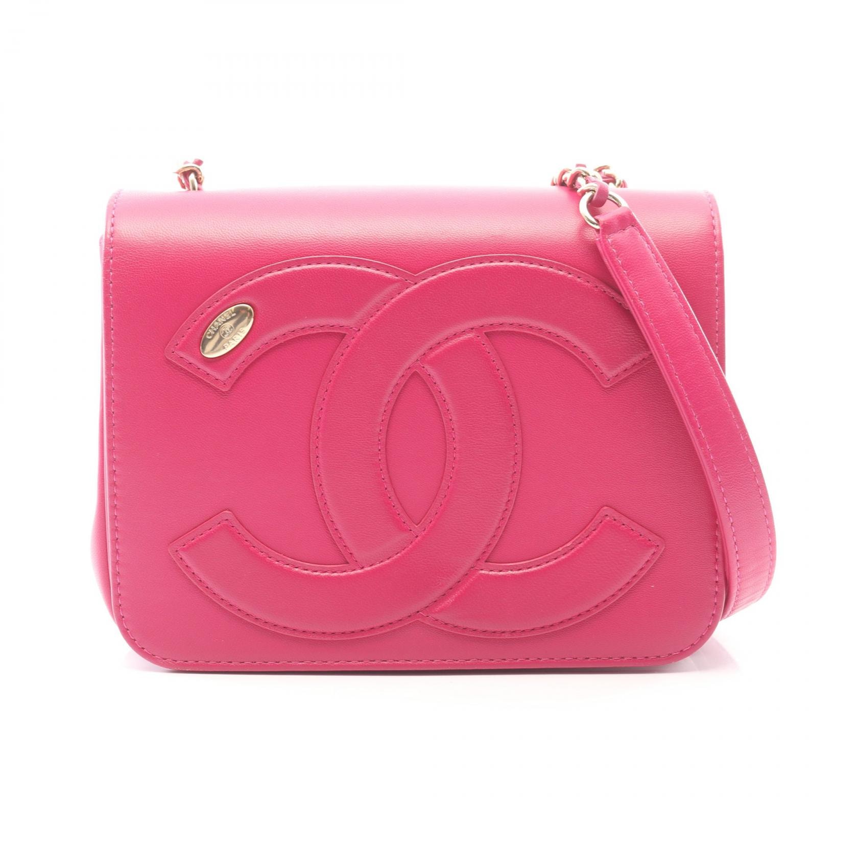 シャネル CHANEL ココマーク ショルダーバッグ バッグ ラムスキン(羊革) レディース ピンク系 AS0321 【中古】