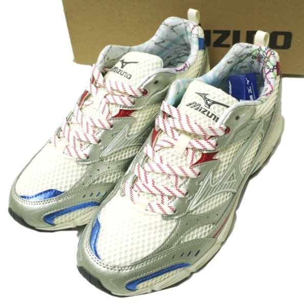 Mizuno ミズノ 25SS MXR - Osaka City Pack エムエックスアール 大阪パック D1GA250801 US9.5(27.5cm) OFF WHITE/SILVER/RED KITH OSAKA MXR Day スニーカー シューズ
