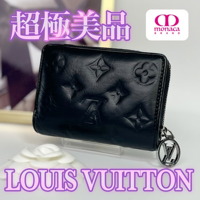 【超極美品】LOUIS VUITTON ポルトフォイユ ルー クッサン コンパクトウォレット ブラック レディース メンズ