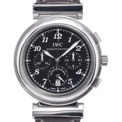 IWC IWC SCHAFFHAUSEN IW372810 ダ・ヴィンチ クロノグラフ デイト ブラック クォーツ メンズ 美品 腕時計 R#148591