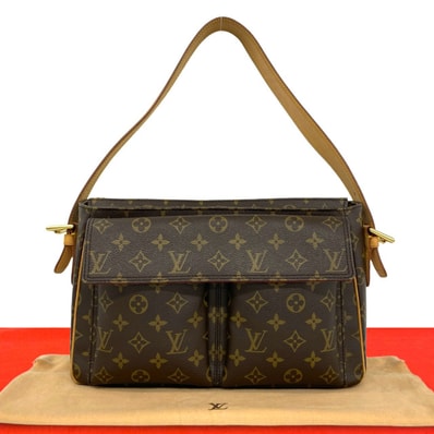 LOUIS VUITTON ルイヴィトン ヴィバシテ GM モノグラム PVC レザー ショルダーバッグ ブラウン
36544