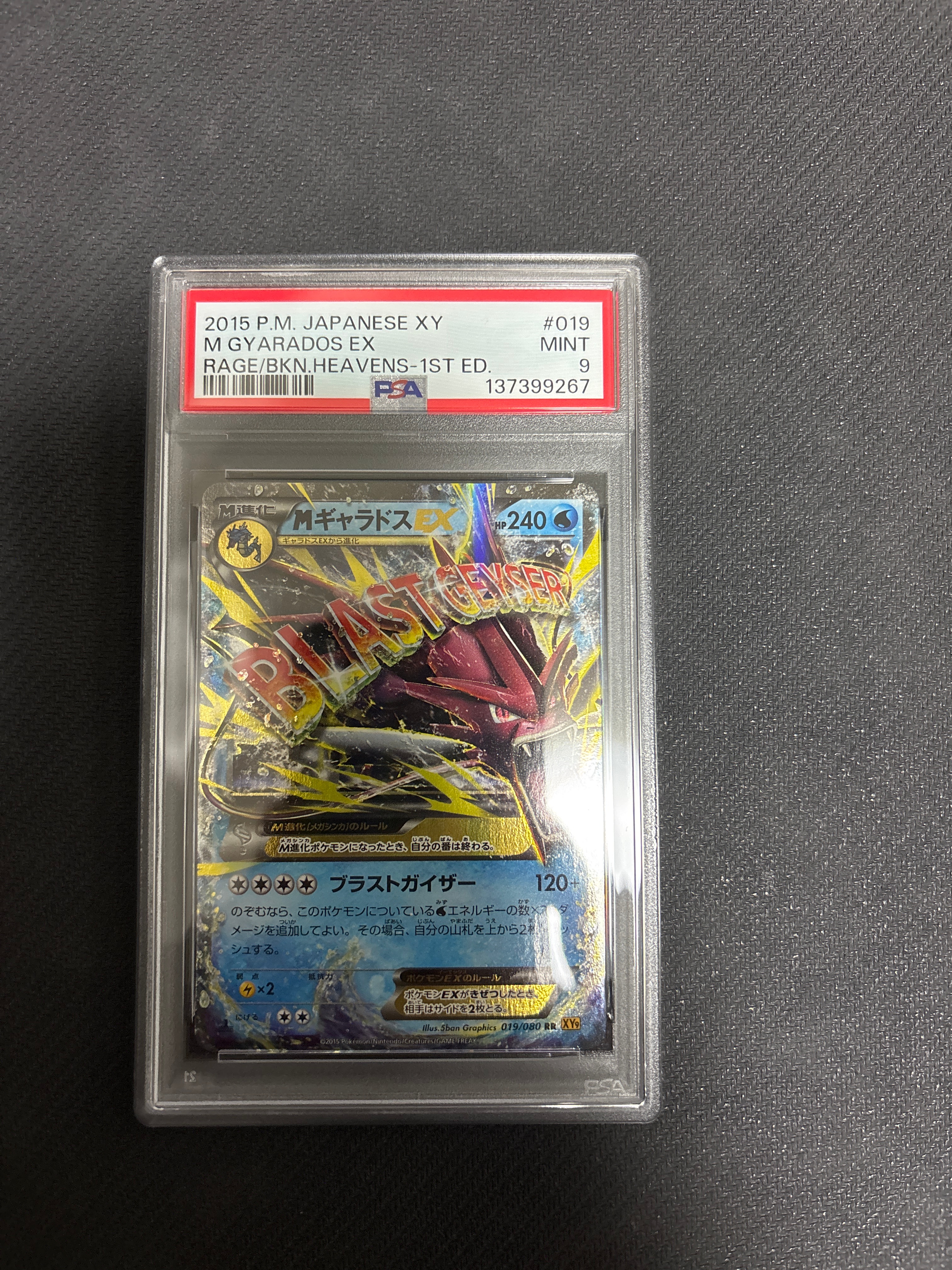 PSA10】MギャラドスEX RR :1ED [XY9 019/080](拡張パック「破天の怒り