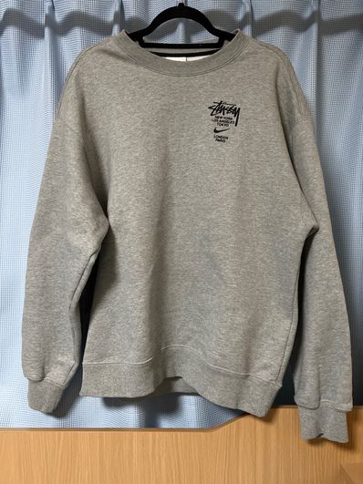 Nike x Stussy International Crewneck Sweatshirt (US Size) "Grey" DC4198-050