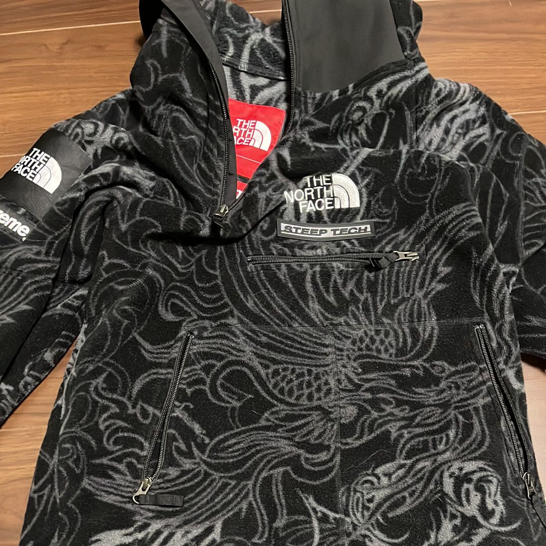 Supreme x The North Face Steep Tech Fleece Pullover "Black Dragon"