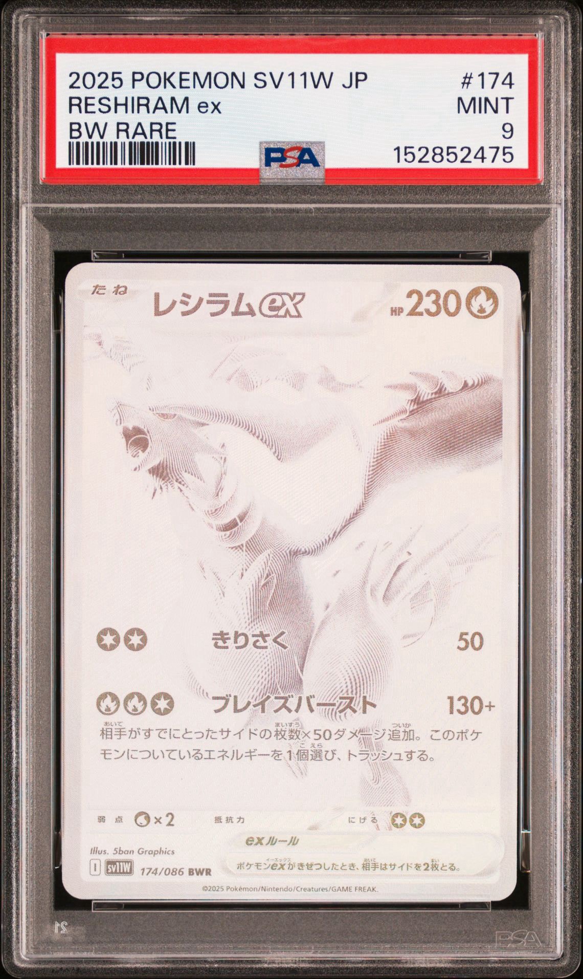 レシラムex BWR [SV11W 174/086](拡張パック「ホワイトフレア」)