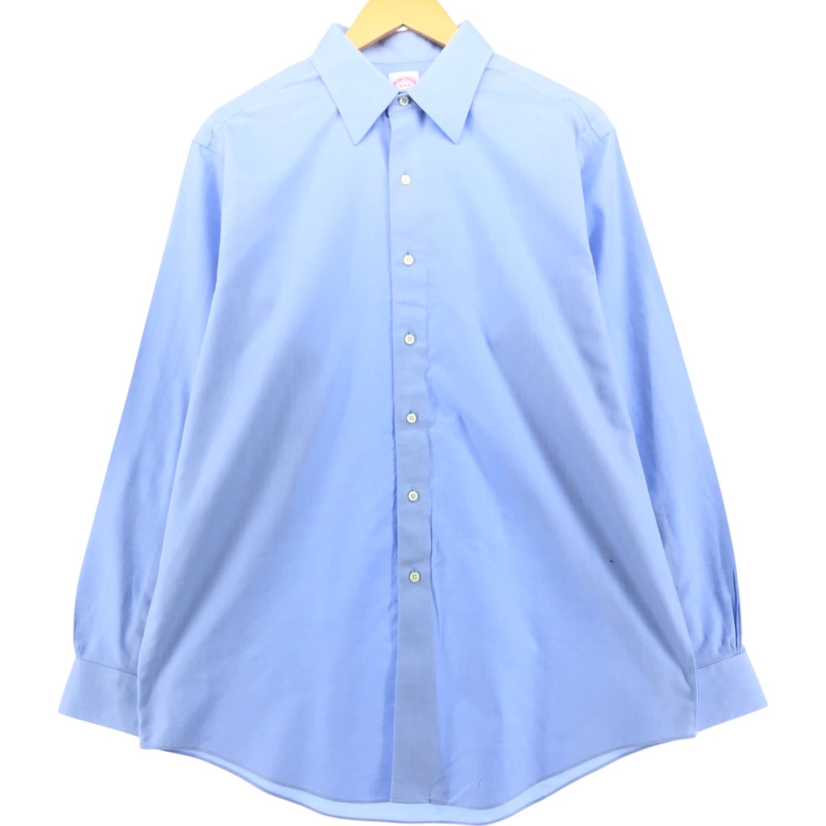 古着 ブルックスブラザーズ Brooks Brothers 346 ワイドカラー 長袖 コットンシャツ メンズL相当/eaa543588