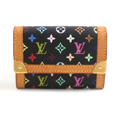 ルイ ヴィトン LOUIS VUITTON コインケース モノグラムマルチカラー ポルトモネ プラ モノグラムマルチカラー ブラック ゴールド レディース M92656【中古】 e61964k