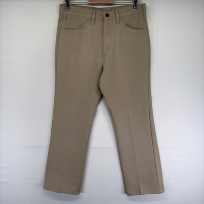 古着 90's/90年代 リーバイス Levi's USA製 パンツ ワンポイントロゴ フレア ジップ センタープレス w33 L29 ベージュ系 メンズ