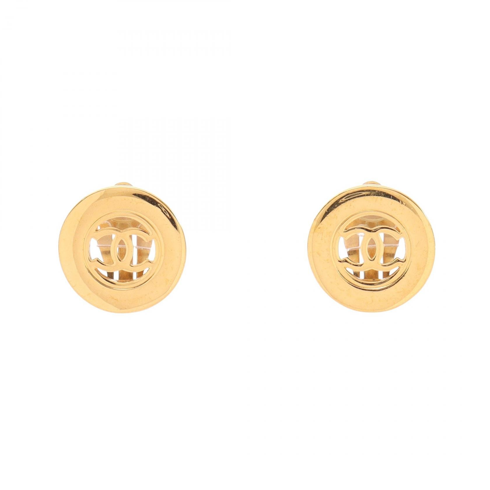 シャネル CHANEL ココマーク サークル イヤリング ジュエリー GP(ゴールドメッキ) レディース ゴールド系 【中古】