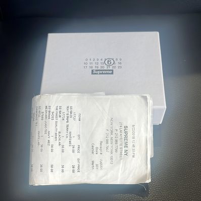 Supreme x MM6 Maison Margiela Receipt Wallet "White"