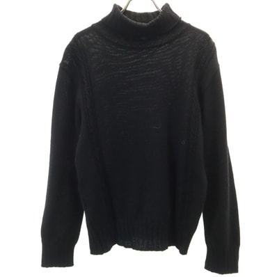 LANVIN en Bleu ランバンオンブルー 日本製 長袖 タートルネック セーター 48 ブラック ニット