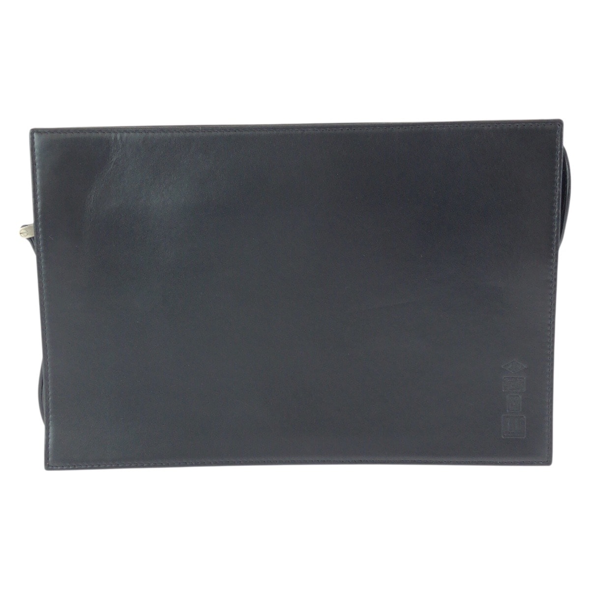 美品 Dunhill ダンヒル ブラック 黒 シルバー金具 レザー クラッチバッグ セカンドバッグ 602293 【中古】