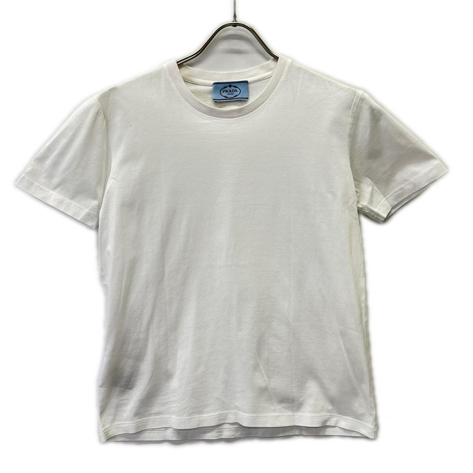 プラダ 18年製 35570 ホワイト コットン Tシャツ M