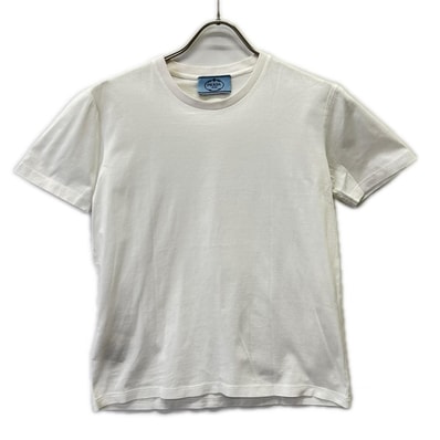 プラダ 18年製 35570 ホワイト コットン Tシャツ M