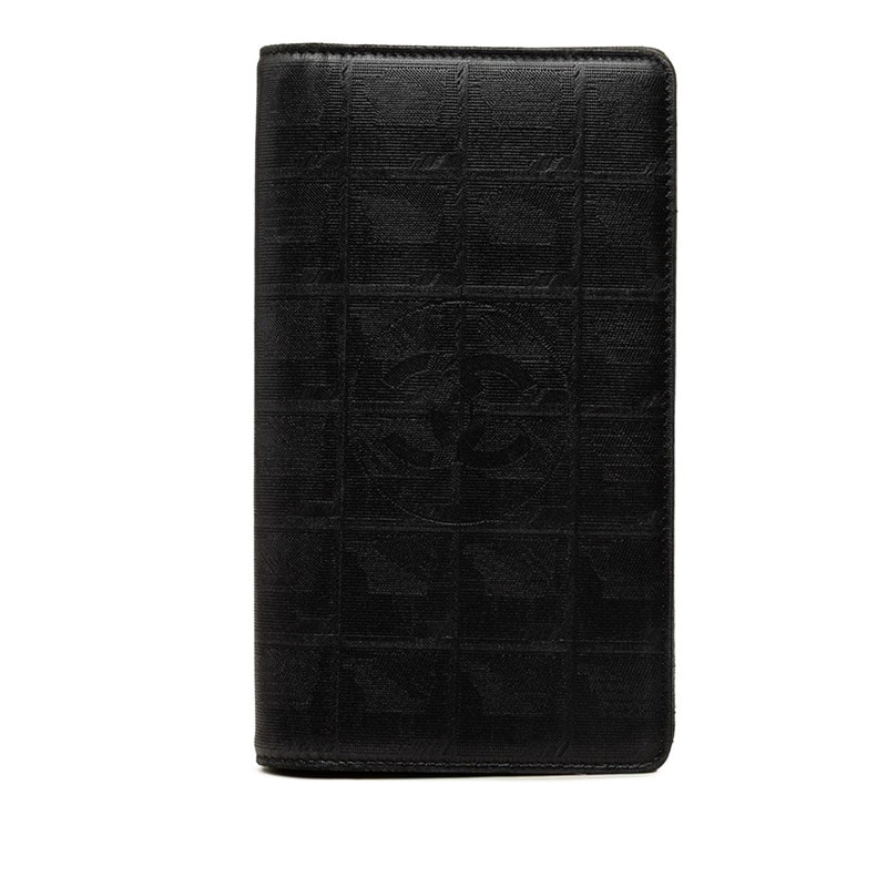 シャネル ココマーク ニュートラベルライン 二つ折り 長財布 A15788 ブラック レザー レディース CHANEL 中古