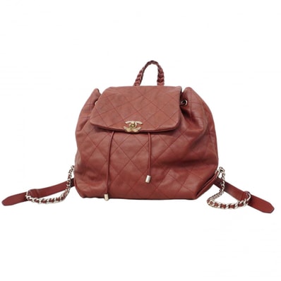 【6dd4680】シャネル リュック・デイパック マトラッセ レザー ボルドー シルバー金具【中古】レディース