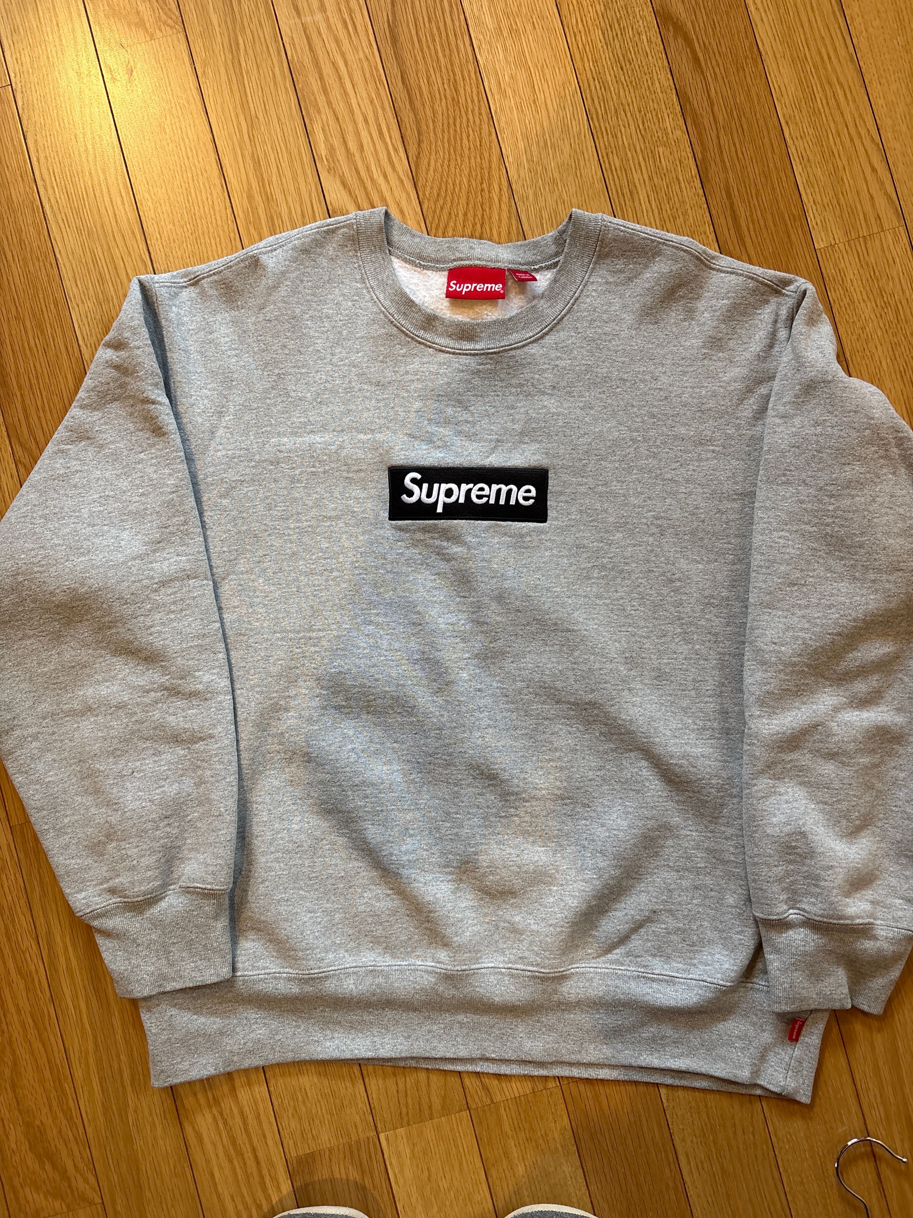 Supreme Box Logo Crewneck "Heather Grey" (22FW)