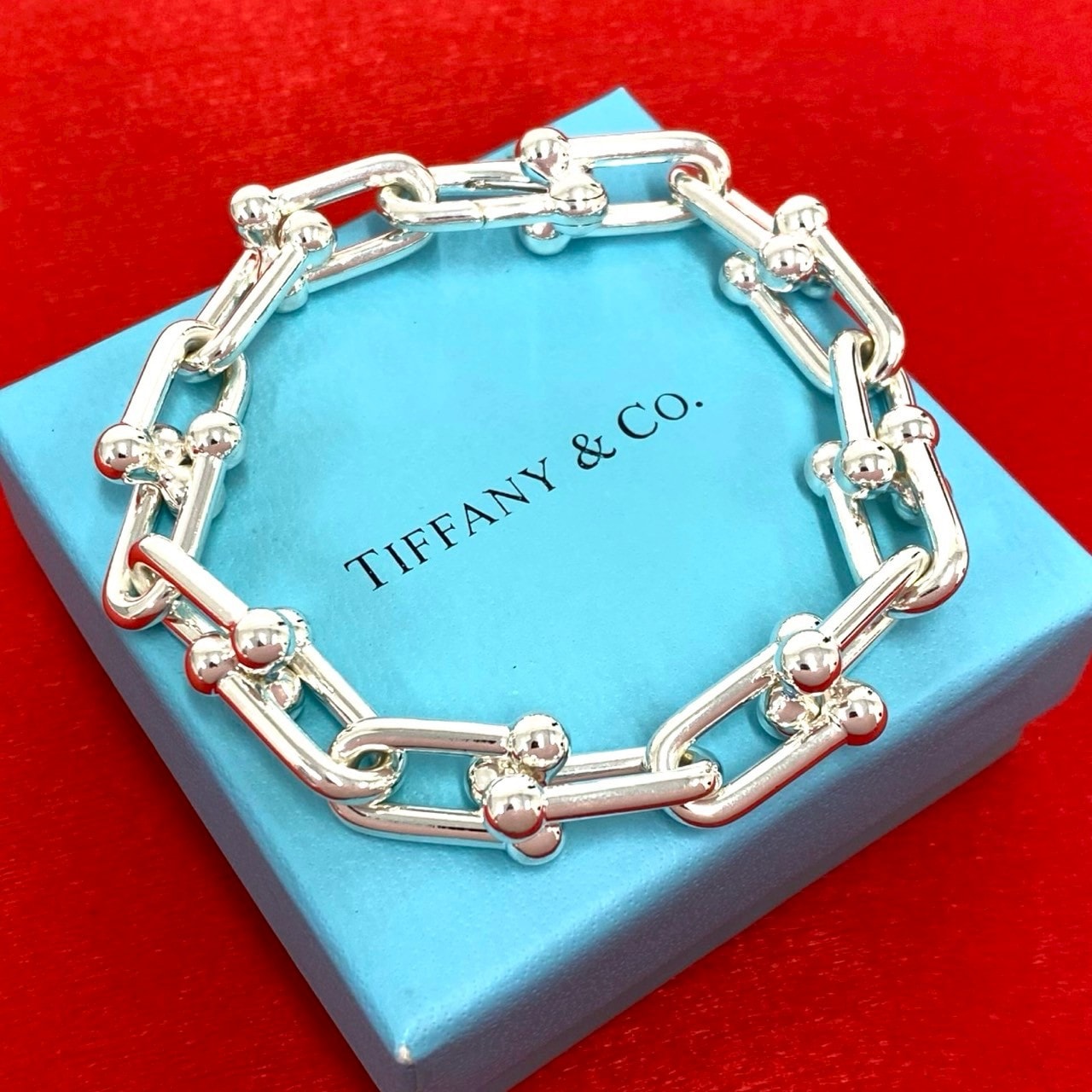 TIFFANY&Co. ティファニー ハードウェア ラージリンク シルバー925 ブレスレット シルバー
 26013
