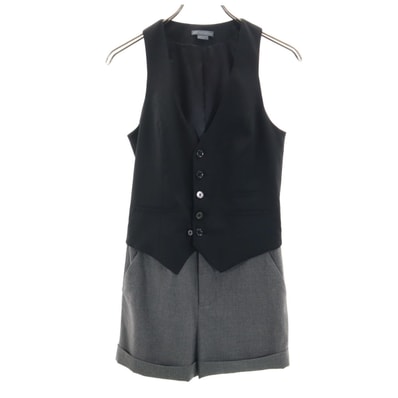 ARMANI EXCHANGE アルマーニエクスチェンジ ベスト ノースリーブ オールインワン 2 黒系