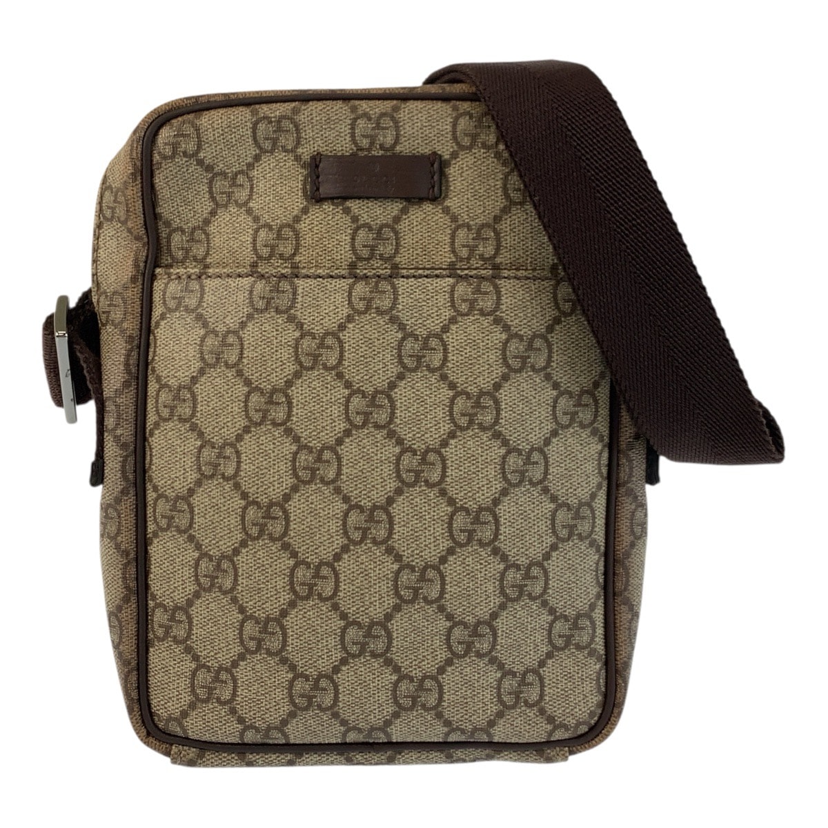 GUCCI グッチ ベージュ ブラウン GGスプリームキャンバス ショルダーバッグ ポシェット 601174 【中古】